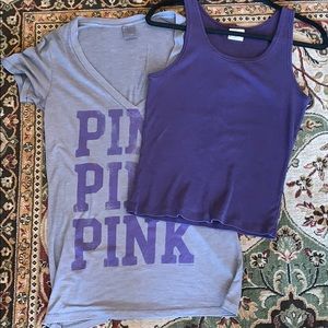 3/$25!Victoria Secret Pink Tee X’s2 Size Medium